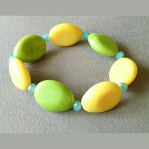 Handmade Yellow and Green Fashion Bracelet NWOT